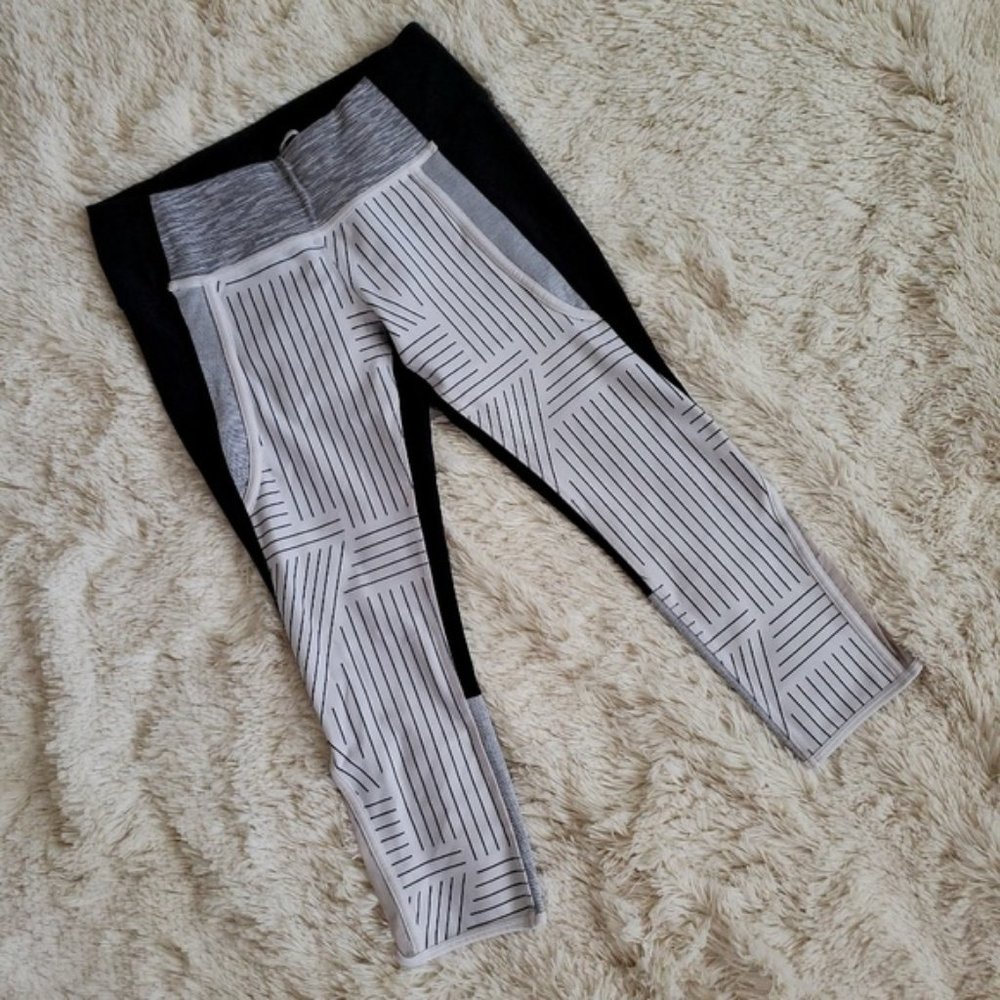 MPG Sport black gray and white leggings